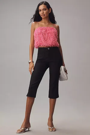 Maeve Pantalon Capri en Mélange de Lin en