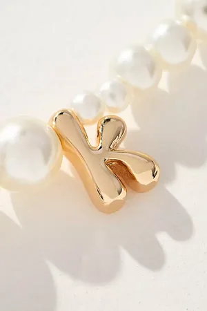 Anthropologie Collier avec monogramme en perle par