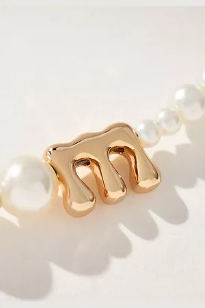 Anthropologie Collier avec monogramme en perle par
