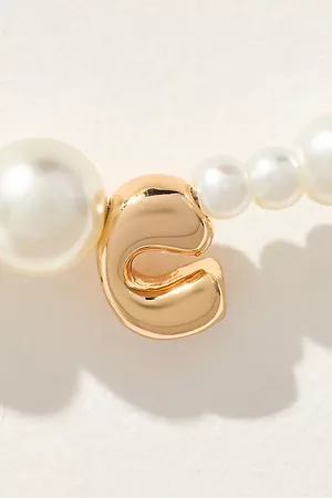Anthropologie Collier avec monogramme en perle par