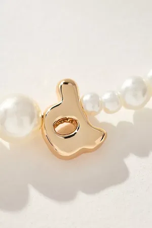 Anthropologie Collier avec monogramme en perle par