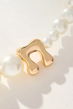 Anthropologie Collier avec monogramme en perle par