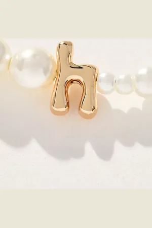 Anthropologie Collier avec monogramme en perle par