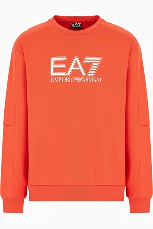 EA7 Sweat-shirt ras-du-cou Visibility en coton mélangé