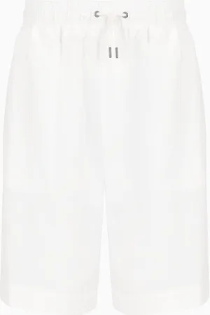 Giorgio Armani Bermuda sans pinces en toile de pur lin