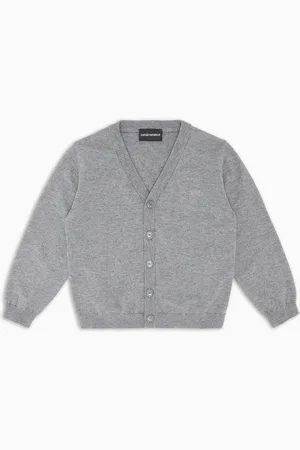 Emporio Armani Cardigan à col en V en laine mélangée