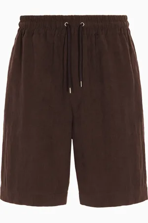 Giorgio Armani Bermuda sans pinces en toile de pur lin