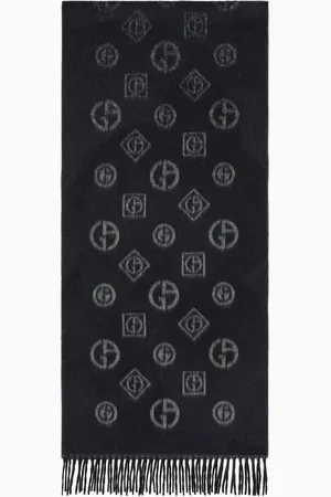Giorgio Armani Écharpe en cachemire jacquard monogramme