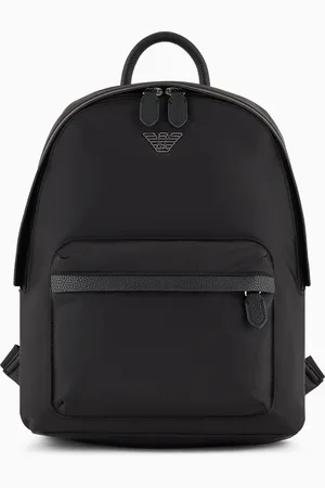 Emporio Armani Sac à dos en nylon recyclé avec plaque aigle ASV