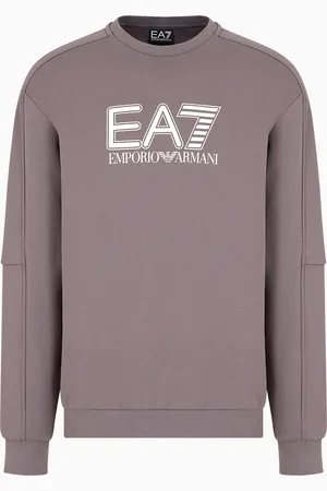 EA7 Sweat-shirt ras-du-cou Visibility en coton mélangé