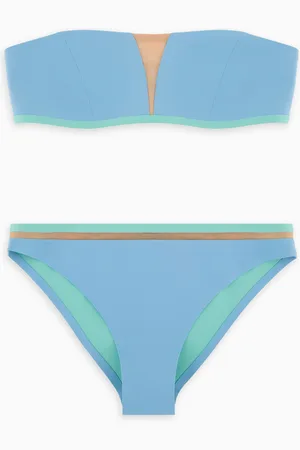 Giorgio Armani Bikini bandeau avec détails en tulle