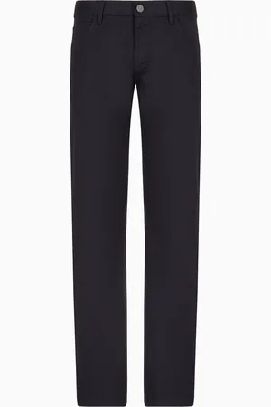 Giorgio Armani Pantalon 5 poches coupe classique en coton stretch