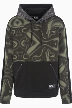 EA7 Sweat-shirt à capuche Visibility en coton