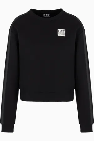 EA7 Sweat-shirt ras-du-cou Contemporary Sport en mélange de coton
