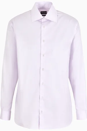 Giorgio Armani Chemise coupe classique en coton de luxe à fines rayures