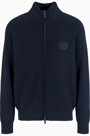 Giorgio Armani Cardigan en laine vierge avec fermeture zippée