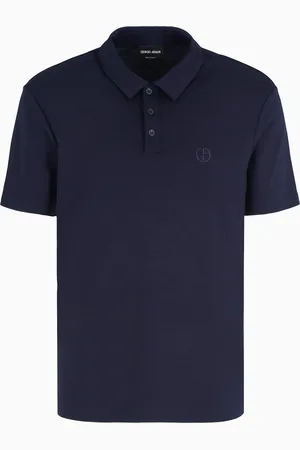 Giorgio Armani Polo à manches courtes en interlock de laine vierge