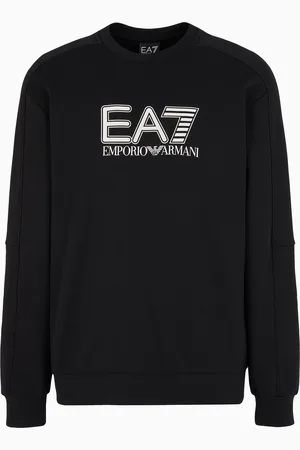 EA7 Sweat-shirt ras-du-cou Visibility en coton mélangé