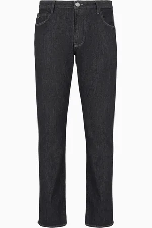 Giorgio Armani Pantalon 5 poches coupe slim en denim de coton stretch