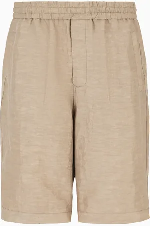 Giorgio Armani Bermuda en toile de viscose et lin