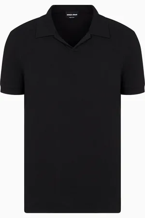 Giorgio Armani Polo à manches courtes en jersey de viscose stretch