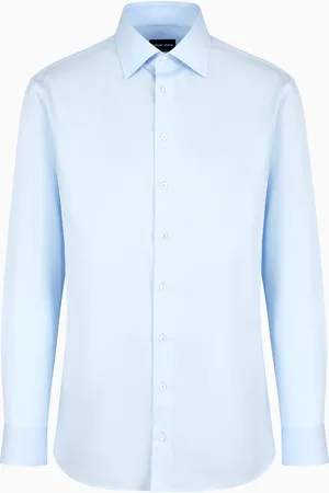 Giorgio Armani Chemise coupe classique en sergé de coton luxueux