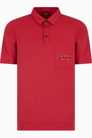 Giorgio Armani Polo à manches courtes Nouvel An lunaire en coton et soie
