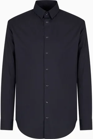 Giorgio Armani Chemise coupe slim en popeline de coton