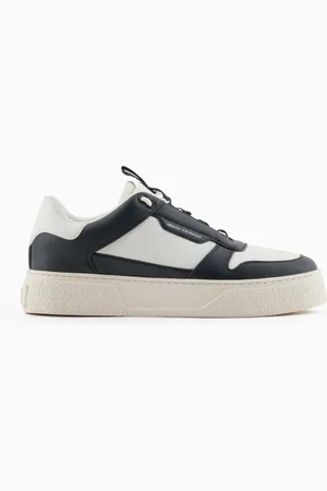Armani Exchange Baskets en cuir écologique avec lacets élastiques