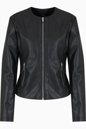 Armani Exchange Veste de motard avec coutures décoratives