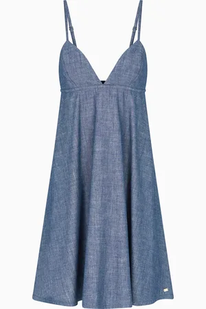 Armani Exchange Robe plissée en chambray de coton