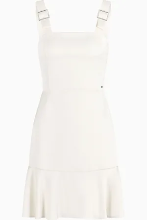 Armani Exchange Robe courte en tissu satiné mat