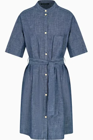 Armani Exchange Robe blouse en chambray de coton