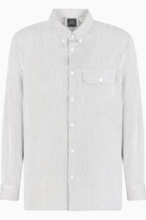 Armani Exchange Chemise boutonnée à rayures coupe régulière