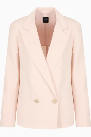 Armani Exchange Veste croisée en lin mélangé
