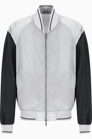 Armani Exchange Blouson aviateur à manches contrastées