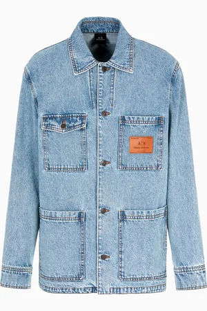 Armani Exchange Veste en jean avec patch logo