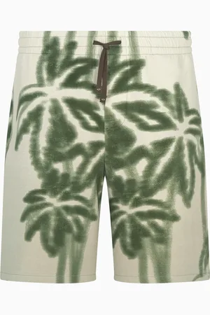 Armani Exchange Short en coton mélangé à imprimé palmiers