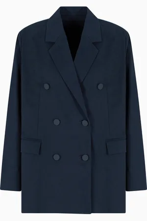 Armani Exchange Veste croisée en denim et sergé