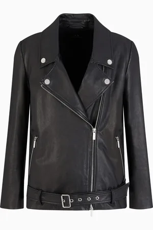 Armani Exchange Veste en cuir effet usé