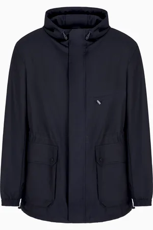 Armani Exchange Veste de campagne en tissu fluide avec poches et capuche