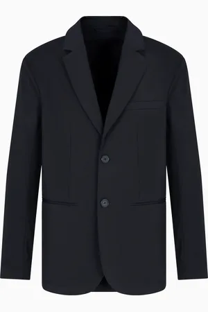 Armani Exchange Blazer à boutonnage simple en tissu extensible