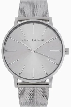 Armani Exchange Montre à trois aiguilles en acier inoxydable