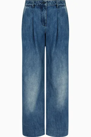 Armani Exchange Jean oversize en denim et sergé