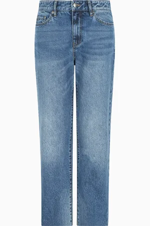 Armani Exchange Jean boyfriend en coton rigide effet usé