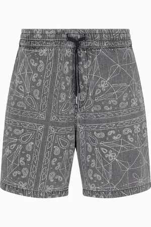 Armani Exchange Bermuda en coton et lin à imprimé kaléidoscope