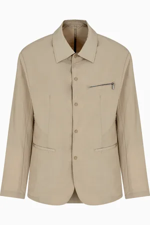 Armani Exchange Veste en seersucker de nylon avec poche zippée