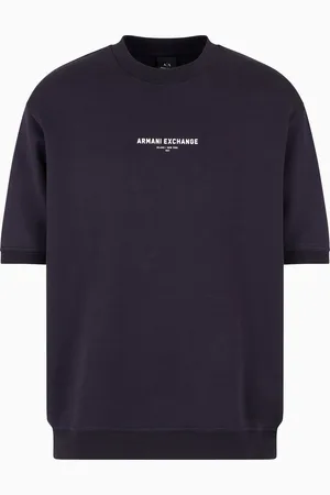 Armani Exchange Sweat-shirt ras du cou à manches courtes Milano/New York