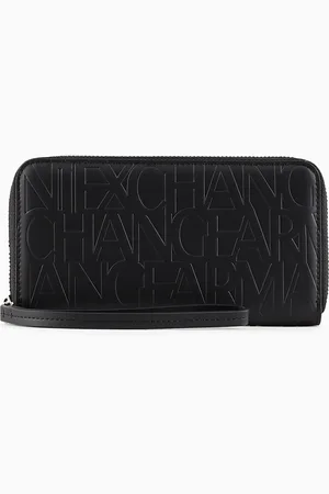 Armani Exchange Portefeuille avec zip et imprimé crocodile