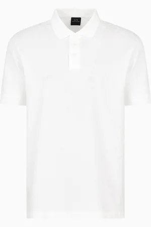 Armani Exchange Polo coupe régulière avec logo intégral ton sur ton